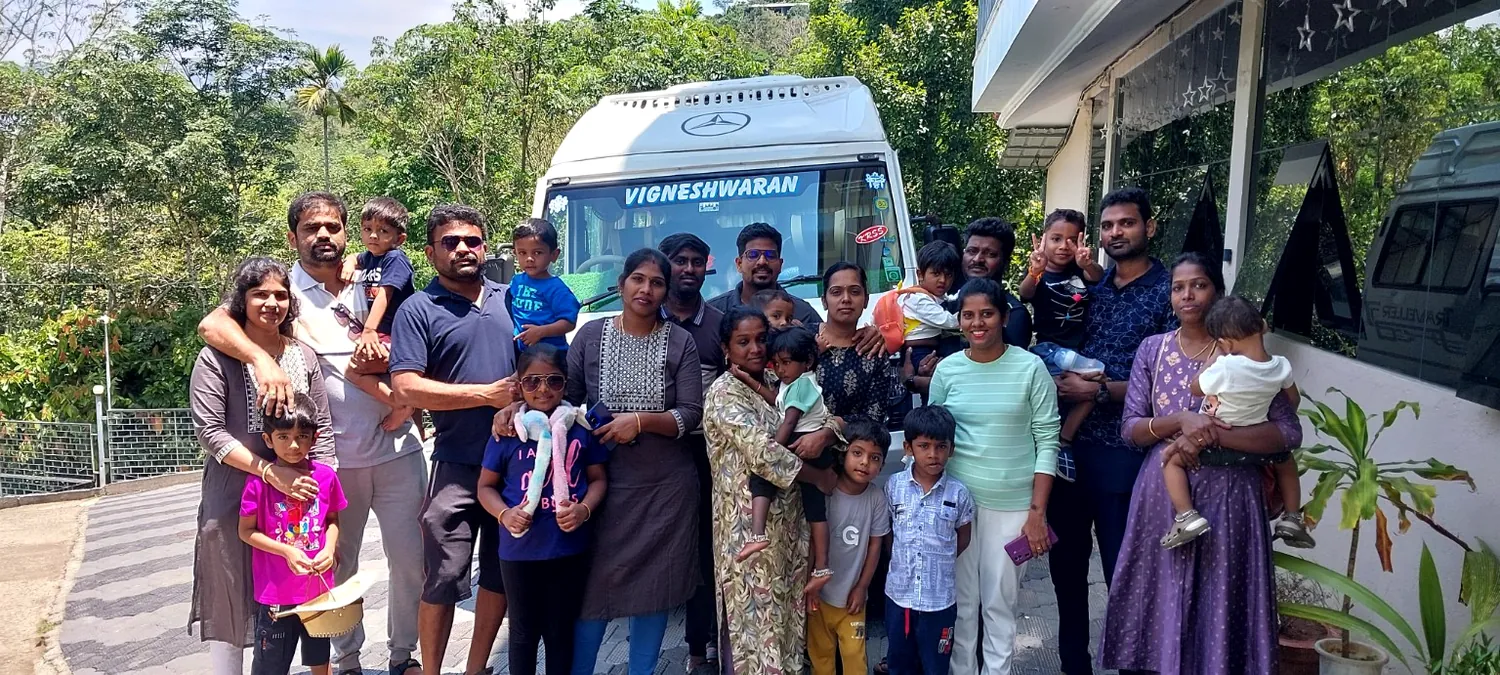 Family tour in the hills