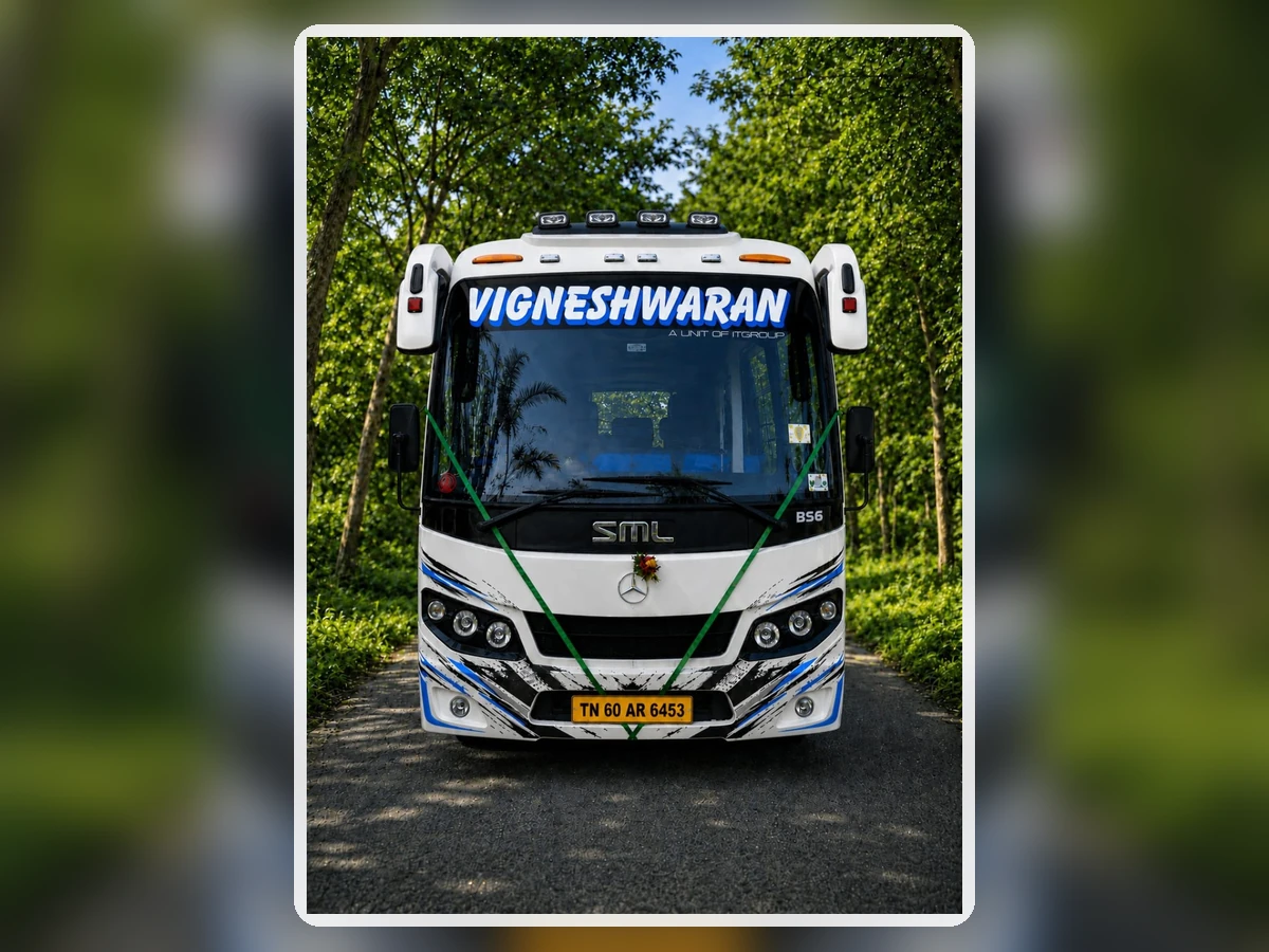 22 plus 1 SML Coach Van from Vigneshwaran Tours and Travels in Theni