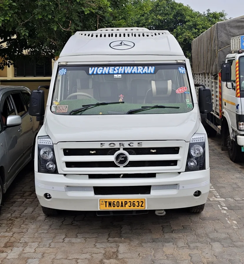 18 plus 1 AC Tempo Traveller from Vigneshwaran Travels Theni